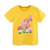 26 Verano Nuevo Estilo Camiseta para Niñas Estilo Europeo y Americano Moda Estampada Manga Corta Camiseta Infantil Algodón Tejido Camiseta Deportiva para Niños Venta al por Mayor