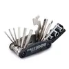 Herramienta de Reparación de Bicicleta 16 en 1 Juego Combinado de Llaves Allen Llave Inglesa Herramienta de Reparación Accesorios para Bicicleta de Montaña Plegable