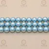 4/6/8/10mm K9 Boutique Imitação Shijia Cristal Concha Contas Fio Pérola de Vidro Redondo Colar Acessórios Semi-Acabados
