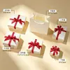 Caja de Joyería de Lujo Ligero con Lazo Almacenamiento de Joyas Pulsera Collar Caja de Embalaje para Regalo Cubierta Cielo y Tierra Caja de Joyería para el Día de San Valentín