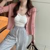 Cardigan Exterior de Hilo Retorcido Estilo Verano Nuevo Blusa Protectora Solar Chaqueta de Punto para Mujer
