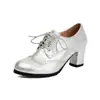 Nuevos zapatos de mujer estilo europeo y americano para primavera/otoño, zapatillas sin cordones con estampado floral estilo barroco y tacones altos gruesos, tallas 40-43, zapatos de exportación de talla grande