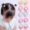 Lindo Kit de Gomas para el Cabello para Niños, Bandas para el Cabello de Bebé que No Dañan el Cabello, Cuerdas para el Cabello de Dibujos Animados para Niñas, Anillos para el Cabello del Tamaño de un Pulgar, Dulces Anillos de Toalla