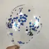 Exportación Transfronteriza Globos de Lentejuelas de 12 pulgadas Globos Transparentes con Confeti Globos de Papel de Aluminio Coloridos Lentejuelas 2.8g Globos
