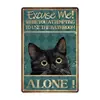 Pôsteres Retrô Mais Vendidos da Amazon, Animais de Desenho Animado, Gatos, Pinturas em Placa de Alumínio Estanhado, Pôsteres, Pinturas Decorativas Transfronteiriças para Casa Banheiro