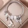 1 Peça de Moda e Simples Coração de Anjo Borboleta Metal Multi-Elemento Pan Dl Acessório Simples e Único Pulseira
