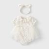 Mameluco para bebé niña Verano ropa delgada Vestido para bebé de 100 días falda de malla para niños funda de princesa