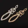 Brincos de Garra com Corrente e Strass, Elegantes e Delicados, Brincos da Moda, Joias de Diamante Retrô Europeias e Americanas Atacado E272