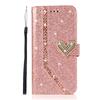 Adecuado para Samsung S21 Plus Funda de Teléfono Móvil de Moda con Purpurina Apple 13Pro Corazón Hiyab Cubierta Protectora para Mujer
