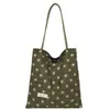Bolso de Lona Casual de Gran Capacidad para Mujer 2026 Otoño Temprano Nuevo Ligero para Viajes Diarios Bolso de Hombro Único Bolso Tote Cubo de Lunares