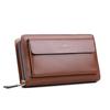 Cartera King Paul para hombre, bolso largo de cuero, tarjetero, bolso de mano de gran capacidad, bolso de mano de marca grande, bolso de piel de vaca, cartera