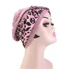 Sombrero Gorro Bohemio con Estampado de Leopardo, Trenza Cruzada en la Cabeza, Protección para el Cabello JDT-505A
