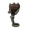 Copa de Cóctel Dragón Volador Dragón Alado Acero Inoxidable Resina Copa de Vino Tinto Cáliz Dragón Maligno Calavera Navideña