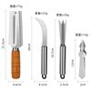 Cuchillo Especial para Pelar Piña y Caña de Azúcar, Pelador de Acero Inoxidable, Cuchillo para Cortar Piña, Pinza para Quitar Ojos, Herramienta para Quitar Ojos de Fruta