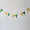 Bandera Triangular con Patrón de Onda Bronceada Bandera de Arreglo de Cumpleaños Bandera Banner Decoración de Fiesta de Festival Fondo Accesorios Bandera Triangular