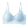 Base líquida sem costura, alça de gelatina invisível, sutiã push-up feminino de verão leve com suporte suave e bojos fixos