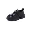 Mocasines de Mujer 2025 Primavera Nuevos Zapatos de Plataforma de Suela Gruesa para Aumentar la Altura, Zapatos Casuales de Cuero Versátiles de Estilo Británico Moderno