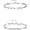 Joyería de Moda Transfronteriza Europea y Americana Cadena Cubana de Metal Apilada Metal para el Pie para Mujer Simple Combinable Figaro para el Pie