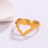 Anillo de acero de titanio con apertura de viento transfronterizo entre Europa y Estados Unidos para mujer, anillo de acero inoxidable con cara sonriente en forma de corazón que no se decolora, al por mayor