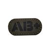 Ir Reflectante A+ B+ Ab+ O+ Mini Sangre Velcro 2.5*2cm Insignia de Primeros Auxilios Insignia Táctica de Moral