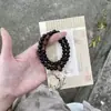 Pulseira Estilo Chinês, Pulseira de Contas Flor Borboleta Estilo Étnico, Presente de Joia para Melhor Amigo, Presente do Festival Qixi para Melhor Amigo