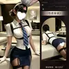 Nube Rosa Lencería Sexy Instructor Sexy Uniforme de Bondage Deseo Puro Mujer Policía Falda Ceñida al Cuerpo Qqny Conjunto Pijama para Mujeres