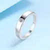 Anillo de pareja de boca abierta de plata de ley 925 10 puntos de moissanita anillo unisex chapado en oro PT950 Venta al por mayor de fábrica