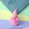 Nuevo llavero de peluche con colgante de muñeco de peluche de conejo perezoso de imitación, joyería bonita hecha a mano en stock, cabello rápido