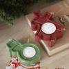 Yu Meiren - Juego de base para candelabro de cristal con forma de gota de yeso, molde de silicona para mesa, diseño de alce navideño, muñeco de nieve navideño