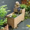 Jardim de Pátio Ornamentos de Água Corrente Tanque de Peixes Terraço Externo Sistema de Água Circulante Tanque de Peixes Grande Arranjo de Paisagismo Fonte Elemento de Água