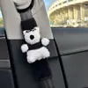 Bonito cojín para asiento de coche de cachorro, felpa de otoño e invierno, cálido, antideslizante, funda de asiento, cojín creativo de dibujos animados para asiento de coche