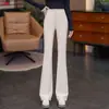 Calça de alfaiataria pantalona preta para mulheres, nova coleção outono 2026, cintura alta, modelagem que emagrece, com caimento fluido, elástica, versátil para o trabalho