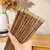 Palillos de Madera de Ala de Pollo, Palillos de Madera Maciza Perla de Dragón, Sin Pintura, Sin Cera, Antideslizantes, Palillos de Madera Cruda, Vajilla de Madera para el Hogar al por Mayor