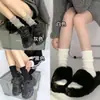 Calcetines Clásicos de Color Sólido para Primavera y Otoño, Calcetines de Color Sólido Versátiles de Caña Media Apilados, Calcetines de Hilo Grueso, Calcetines Largos de Lana para Mujer hasta el Tobillo