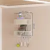 Estante de malla para colgar en la pared, un artículo imprescindible para dormitorios, con gran capacidad y una cesta colgante para almacenamiento junto a la cama, adecuado tanto para literas superiores como inferiores