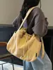 Bolsa Cruzada Casual Estilo Japonés de Gran Capacidad con Cierre de Cordón para Mujer 2025 Nueva Bolsa de Hombro Ligera Tipo Tote Bolsa para Viajes