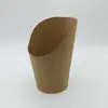 Venta Directa de Fábrica Taza para Papas Fritas con Boca Inclinada Desechable Papel Kraft Nuggets de Pollo Palomitas de Pollo Caja de Snacks Vaso de Papel para Comida Rápida