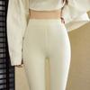 81200 # Novo Estilo Matte Cintura Alta Controle da Barriga Lycra Algodão Calças Modeladoras Leves Calças Leggings Finas Sem Costura Emagrecedoras para Mulheres