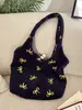 61111 Bolso de Peluche con Lazo Tridimensional para Mujer, Bolso de Hombro para Viajes, Bolso Chaleco Simple y Elegante de Gran Capacidad para Mujer