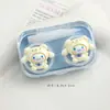 Estuche de Lentes de Contacto Lindo de Dibujos Animados, Estuche de Lentes de Contacto, Caja Compañera, Tapa sin Giro, Compacto y Portátil, Caja de Almacenamiento para Cuidado de la Miopía