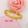 Pulsera de latón chapado en oro con hebilla de flor de coche 8N para mujer, imitación de oro, joyería de boda, suministro directo de puesto físico de fabricantes