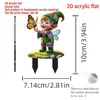 Ornamentos de jardim de animais planos 2D mais vendidos transfronteiriços para jardim, varanda, pátio, decoração de gramado com estaca de sapo