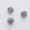 Cobre oro 18K cloisonné cuentas de joyería hechas a mano diy flores mariposa cuentas conservadoras del color pulsera material para abalorios