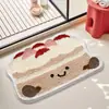 Alfombra de Felpa con Frutas Frescas Alfombrilla Antideslizante para Baño Alfombrilla para Entrada de Inodoro Absorbente de Agua Resistente a Manchas Secado Rápido Fácil de Limpiar