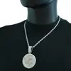 Hip-Hop Transfronterizo Nuevo Producto Rueda de Fuego Completa Diamante Aleación Colgante Cadena Cubana Hip-Hop Collar para Hombre Fabricante