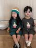 Camiseta de manga corta de dibujos animados para niños Jiaye 2024 Verano para niños, traje de dos piezas de punto para bebé para hombre y mujer