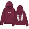 Sudadera con capucha de diseño de marca moderna, estampado de ala americana Hip-Hop, simple y versátil