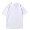 Camiseta de Algodão Puro Pesado 230g Cor Lisa Manga Curta Logo Personalizado Gola Redonda Americana Marca Moderna Masculina e Feminina Venda por Atacado