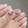Manicure Unhas Vestíveis Atacado Rosa Nude Adesivo de Unha do Dedo do Pé Atacado Folha Unha Postiça Unha Adesivo de Unha Removível Produto Acabado