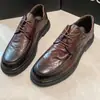 Primavera 2025 Nuevo Suela Suave Cómodos para Trabajar y Viajar con Cordones Casual de Negocios Zapatos de Vestir de Cuero para Hombre Transpirables de Cuero